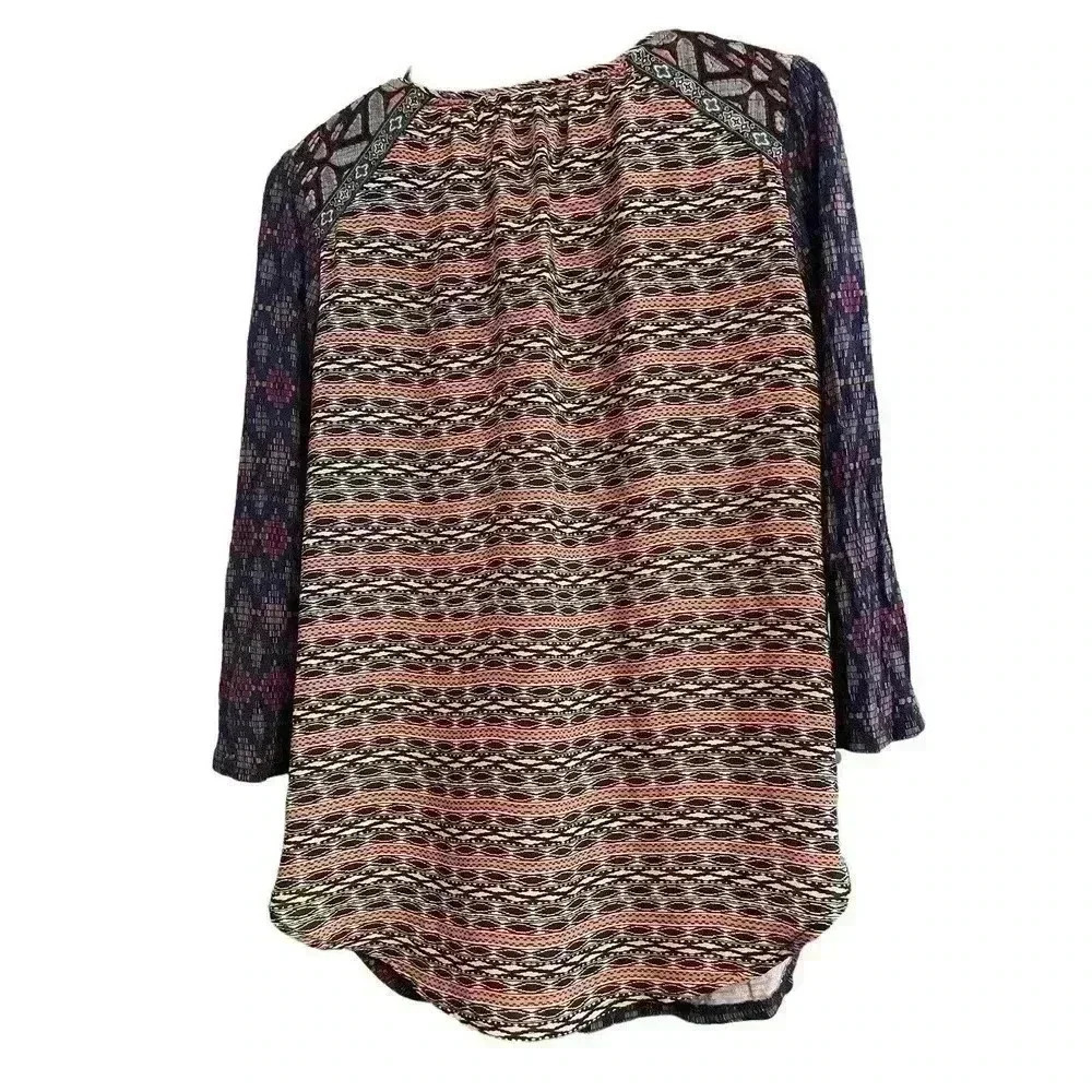 ANTHRO ONE SEPTEMBER TOP SIZE XS MULTI COLORS TOP WITH EMBROIDERY - Picture 3 of 3